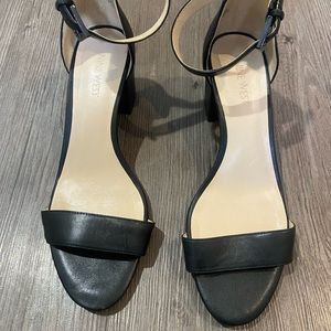 Nine West Black Leather Heels